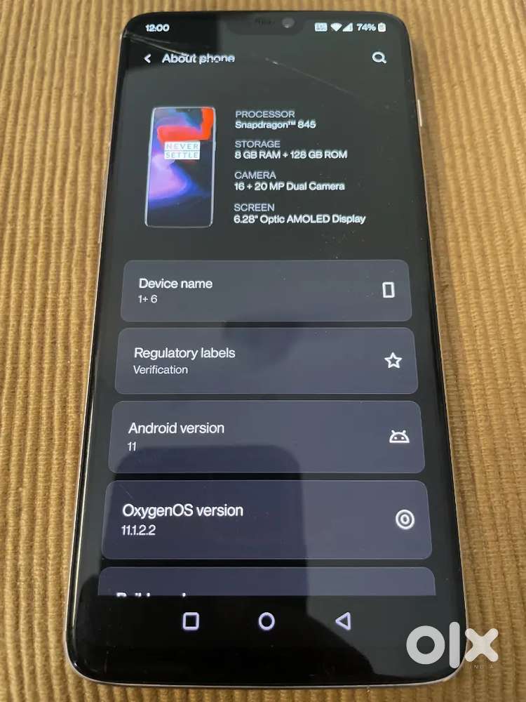OnePlus 6 white 128 GB