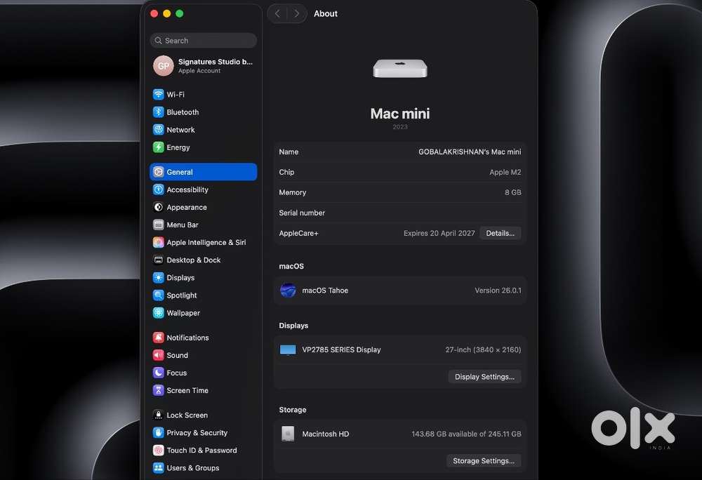 Apple Mac mini M2 (2023) + ViewSonic VP2785-4K Color Accurate Monitor