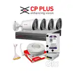 CP Plus 4 Bullet Camera 2.4MP CCTV Kit