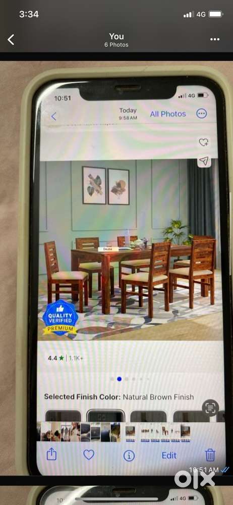 New six seater dining set
