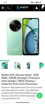Redmi A3x ocean green