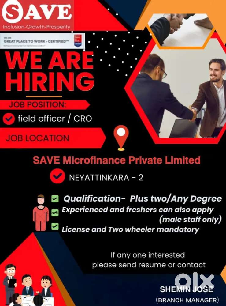 CRO Vacancy Available (Male)