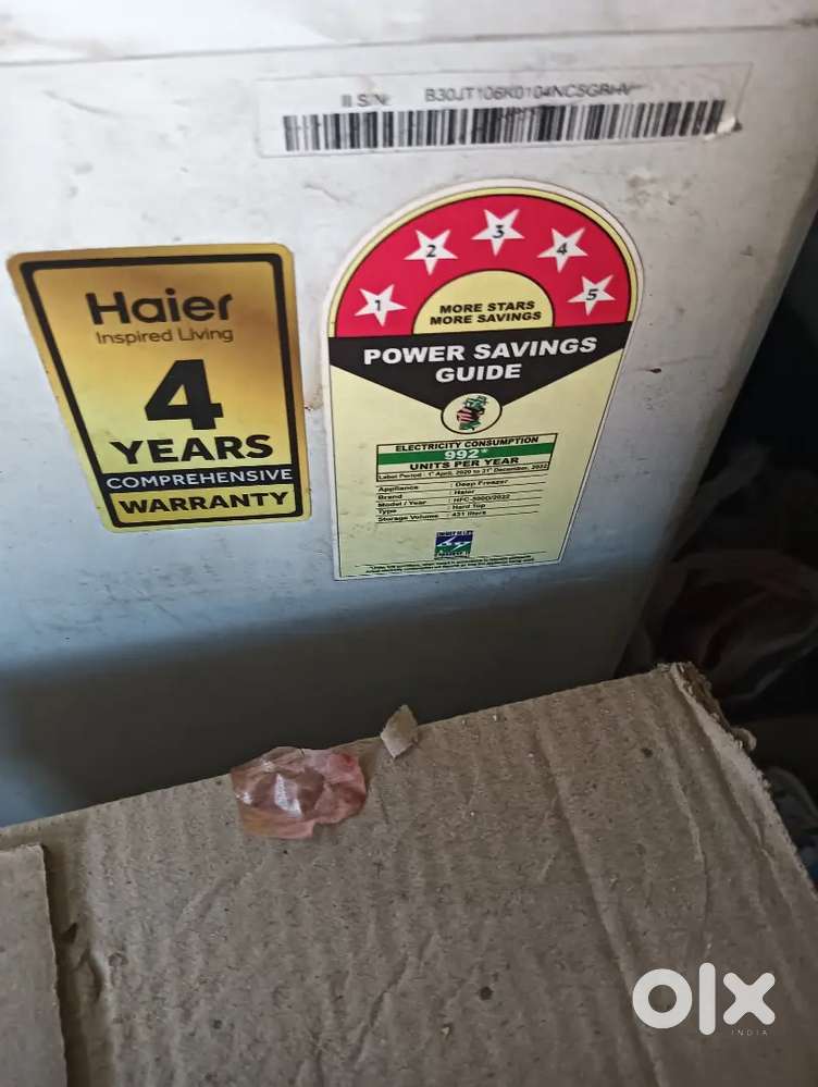 Haier fridge 5 star 431 liters