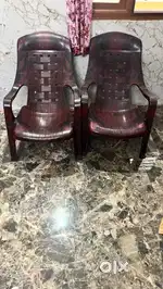 2 Plastic chairs for sale