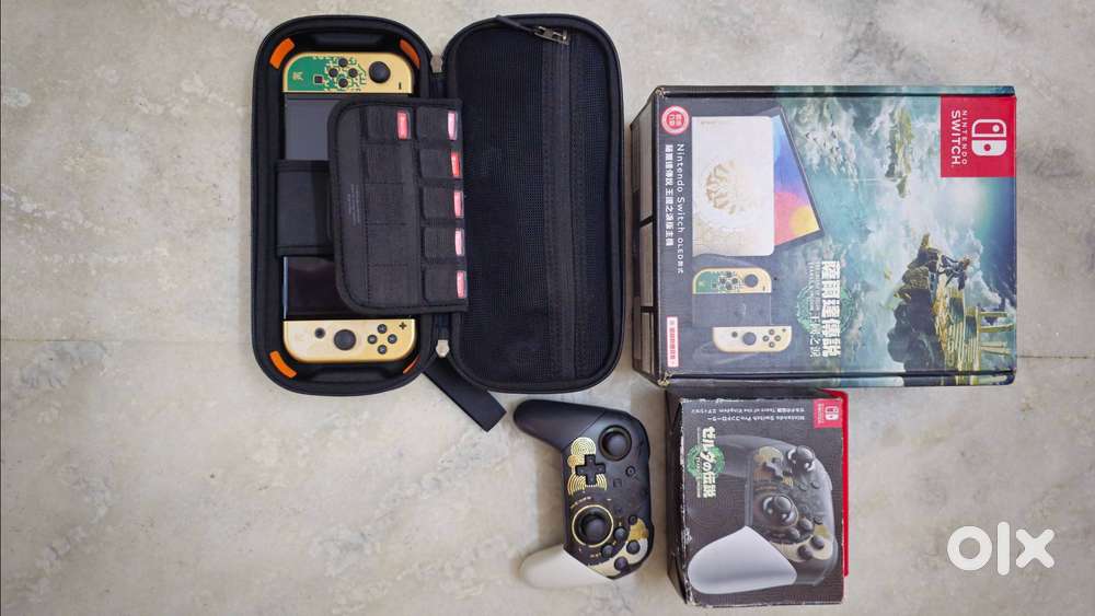Nintendo Switch OLED - Zelda Edition & 7 Games chip & Accessories set