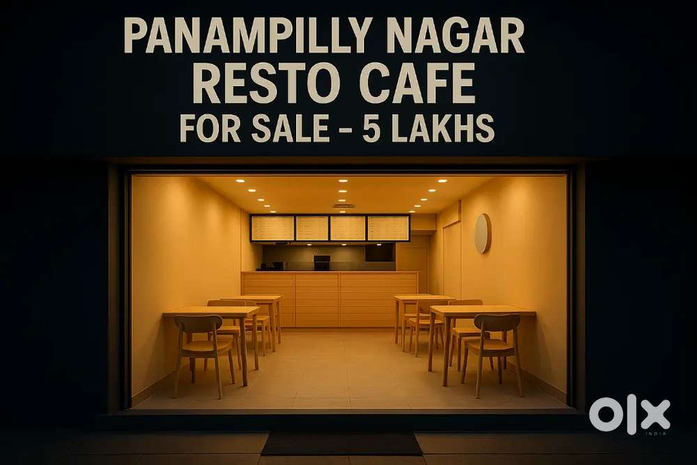 Panampilly Nagar - RESTOCAFE Space - 250 sqft -Juice/Cafe - Sale 5L