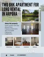 2 Bhk Apartmeng for rent in Arpora