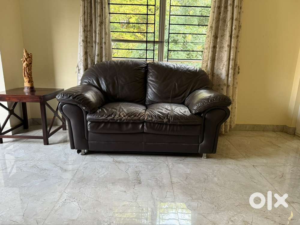Two seater leather sofa (Durian)