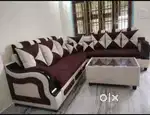 Nagpur Furniture Zone, Modern Corner, L Shape Sofa Set in China Handle