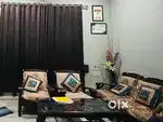5 seater Teak wooden sofa set with center glass table