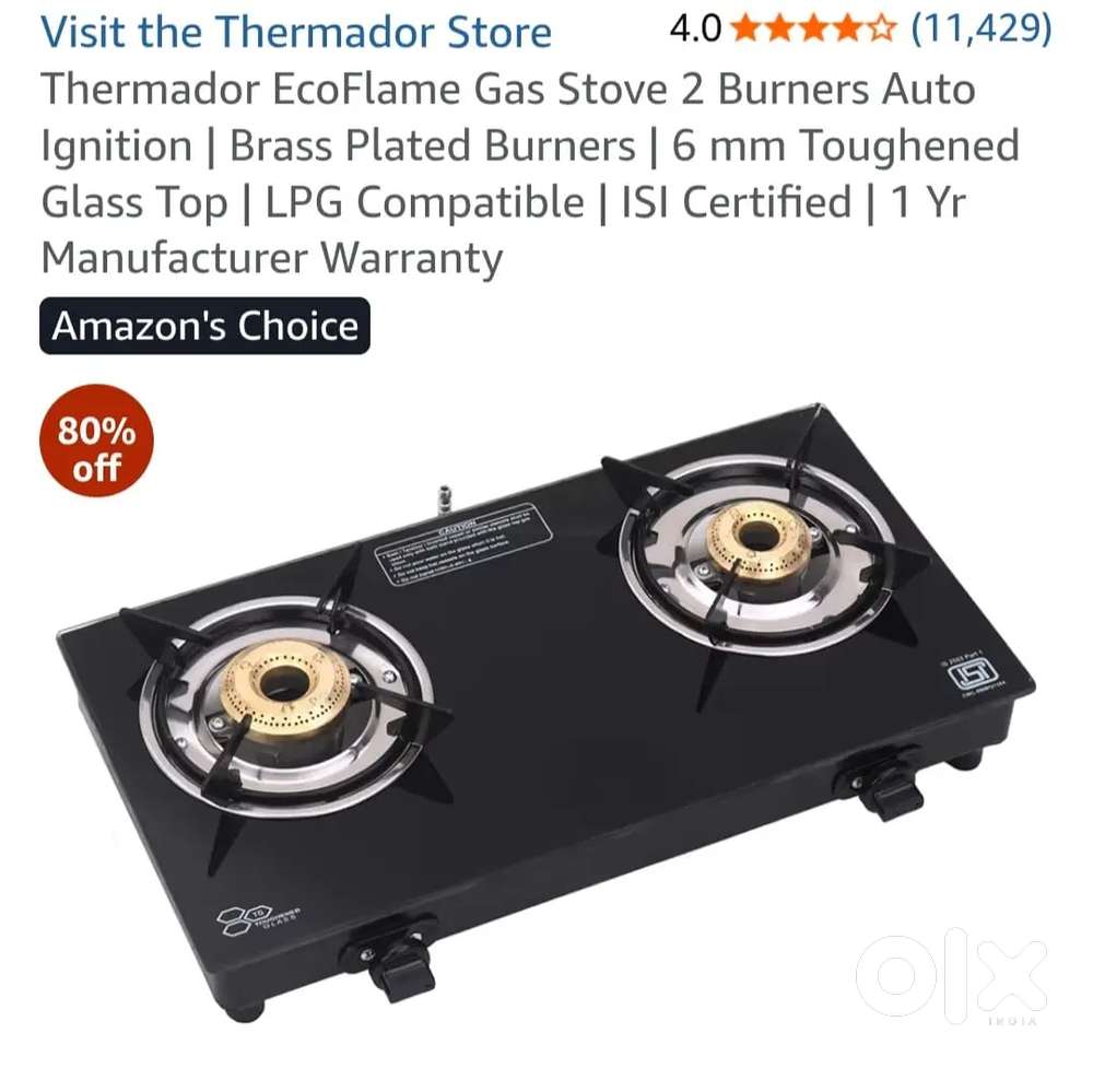 Gas Stove 2 burner auto ingestion