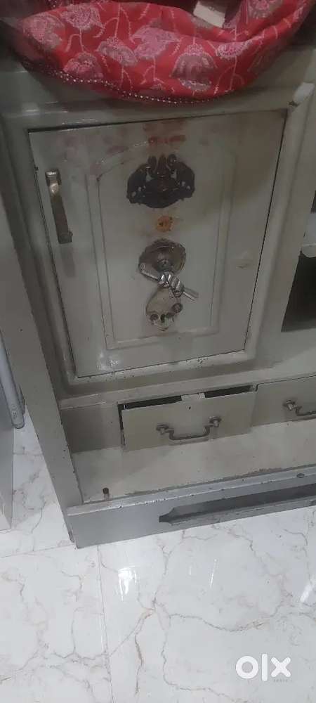 Iron almirah with cash chest