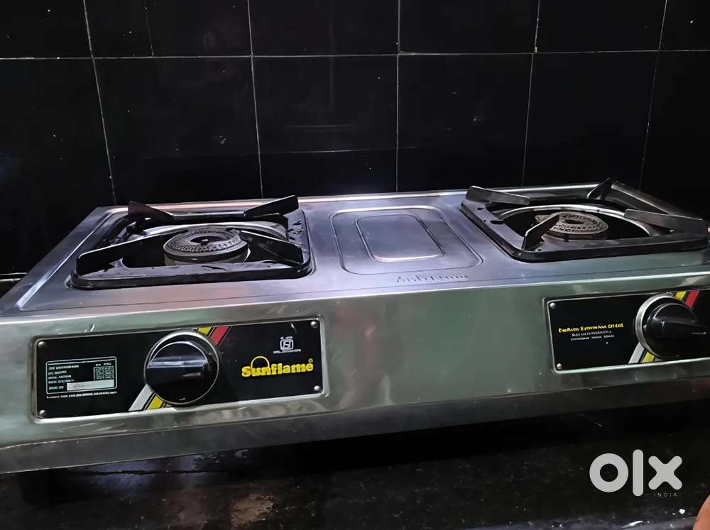 Sunflame 2Burner stainless-steel Gas stove fully functional, 2year old