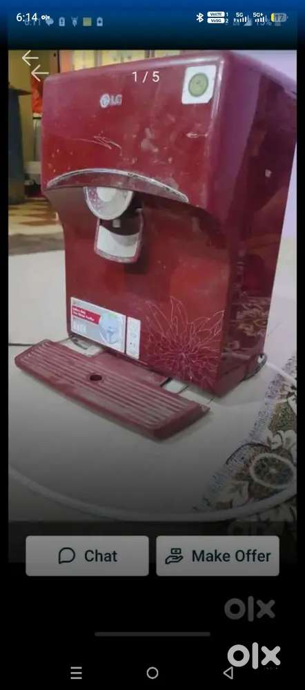 Lg puriper for sale not in used due to shifitig