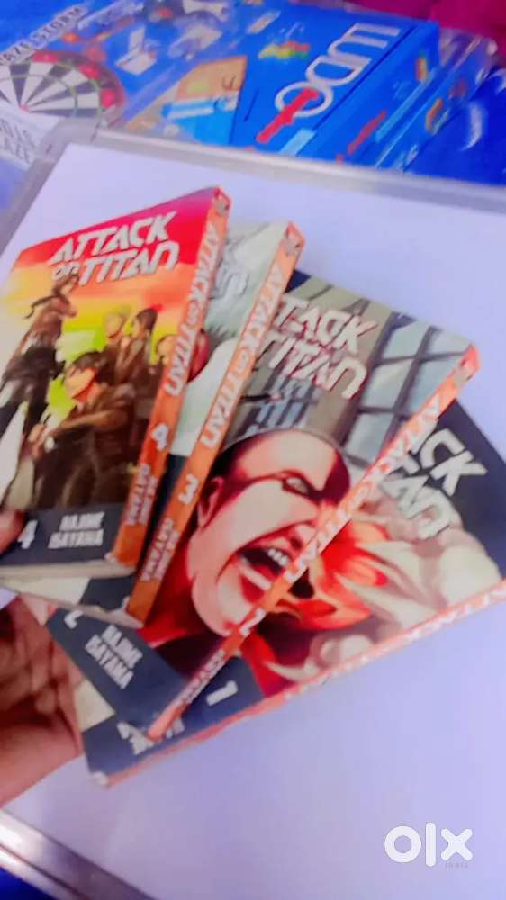 Set of four books of attack on Titan