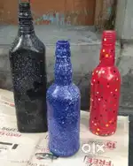 Glass bottle painting