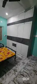 Furnished rooms of 4BHK flat for girl bachelors.