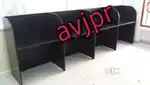 New wooden four seater library furniture workstation telecaller table