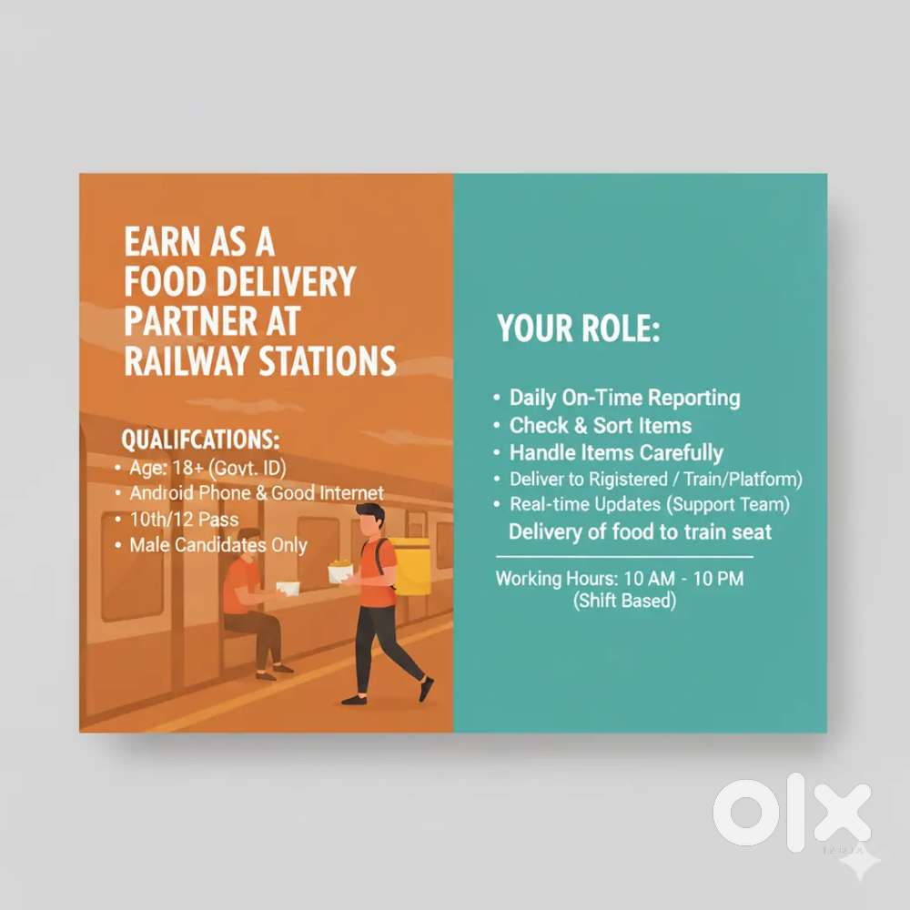 Railway station food delivery boy (platform se seat per khana dena)