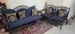 3+2 Wrought Iron Sofa Set for Sale – Sturdy & Stylish
