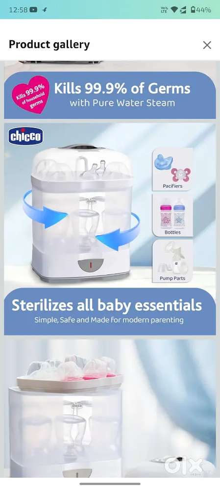 Chicco 2 in1 Steam Sterilizer