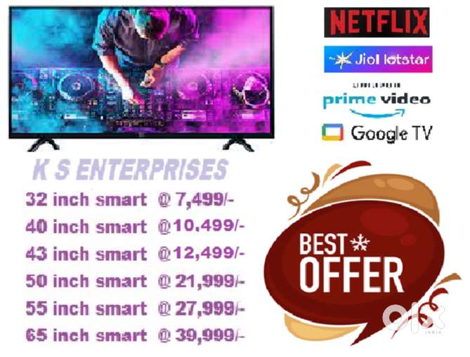 65 INCH SMART, ORIGNAL 4K,VOICE COMMAND,BLUE TOOTH LED IN 39,999/-ONLY
