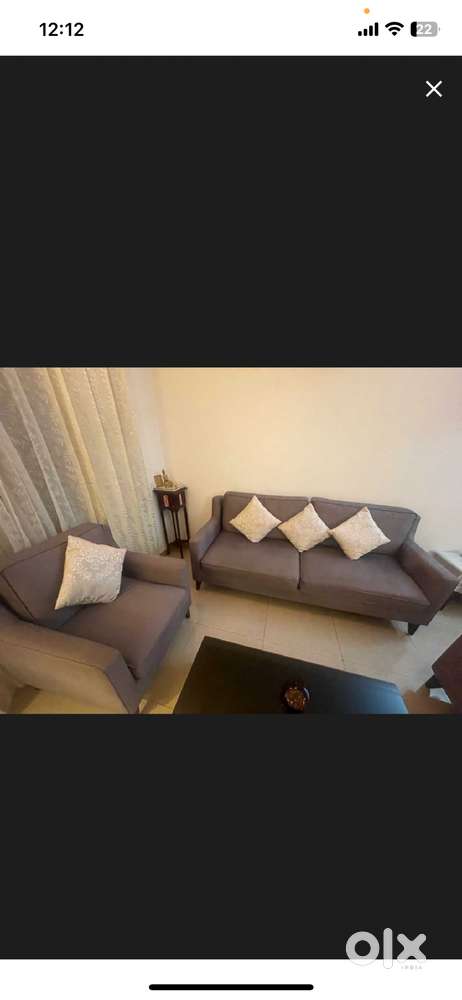 Sofa set. Fabric. 3+1*1