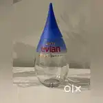 Limited Edition EVIAN Millennium 2000 Tear Drop Glass Water Bottle