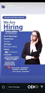 Urgent hiring TELECALLING