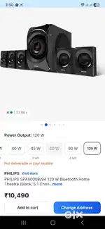 Philips home theatre 120 watt