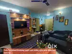 Fully furnished 2BHK Corner flat on first floor with 3 sided balconies