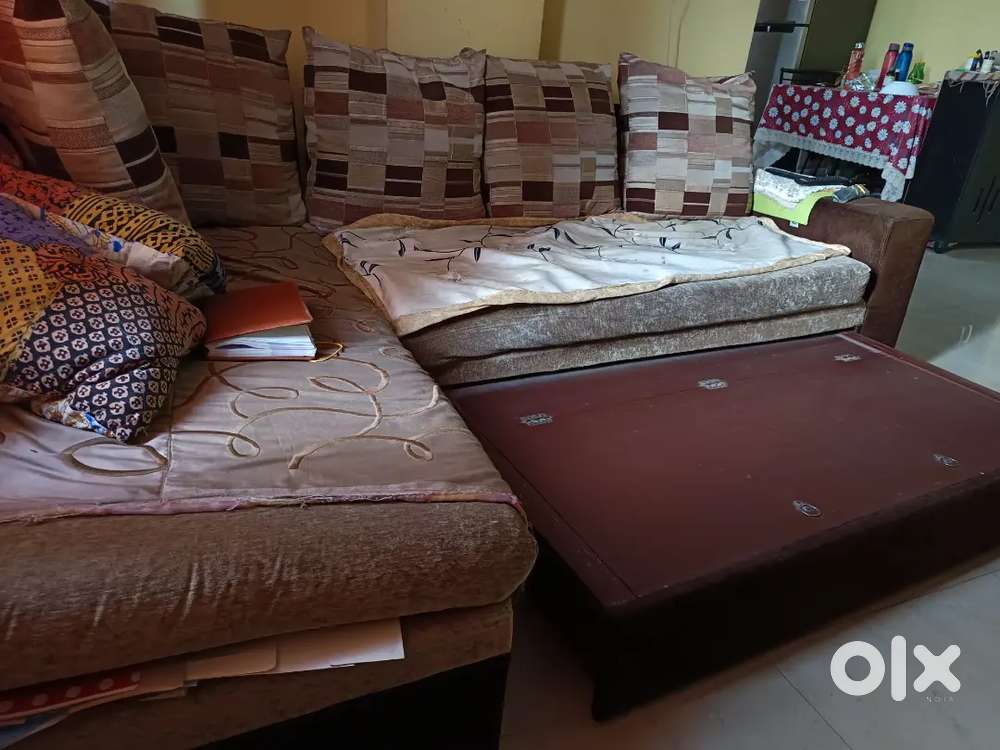 Wooden Sofa Cum Bed for Sale – 5 Years Old, Good Condition