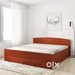 Wooden Foldable Double Mattress Bed