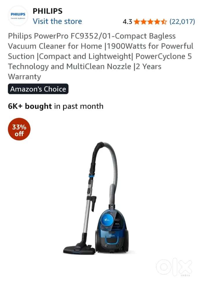 Philips PowerPro FC9352/01-Compact Bagless Vacuum Cleaner