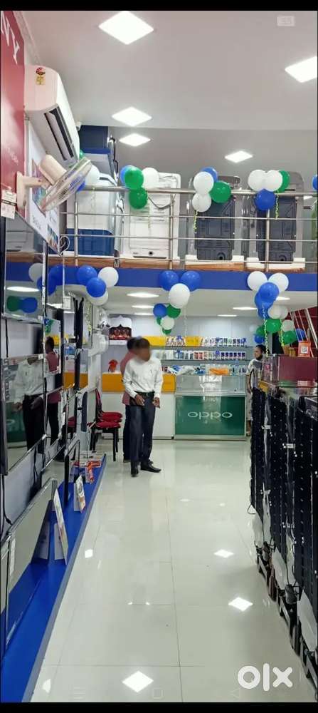 Fully furnished showroom with mazanine floor