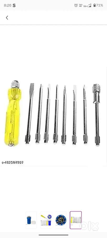 8 pieces blue screwdriver set