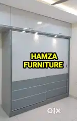 HAMZA FURNITURE New designer stylish look plywood sliding wardrobe