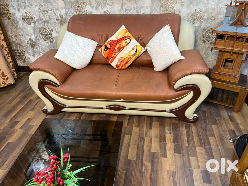 7 seater sofa, 6 seater Dining table with chairs, and office chair