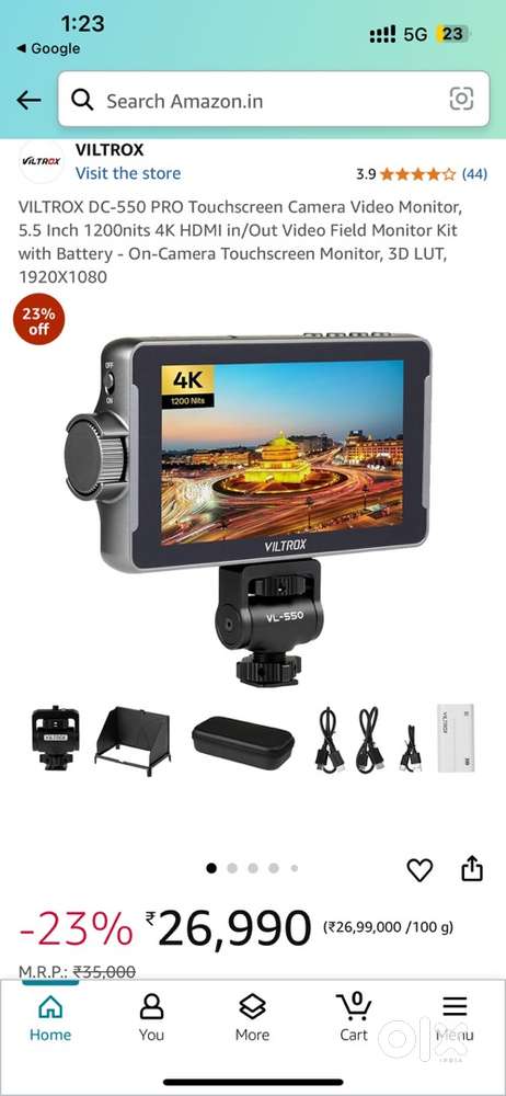 Monitor 1 month touchscreen for cinematic movie maker