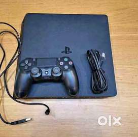 playstation 4 & controller with cables and 2 disk