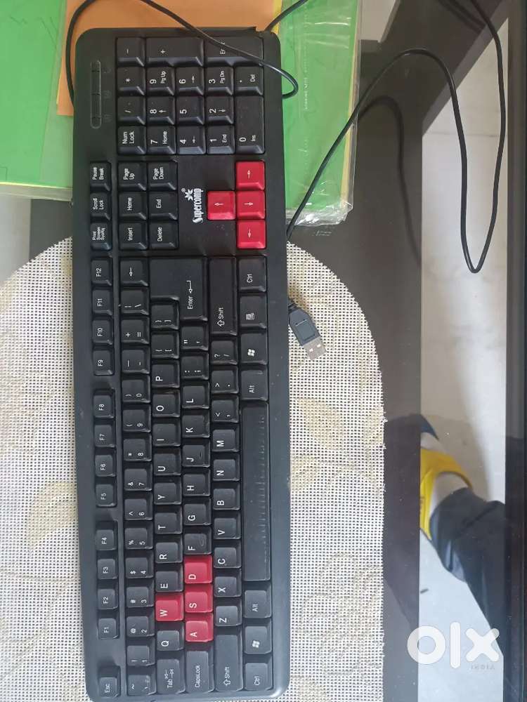 Monitor and keyboard