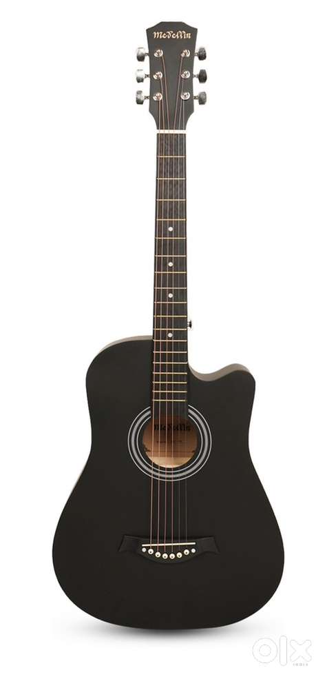Medellin 38 matt black Acoustic Guitar Linden Wood
