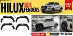 Toyota Hilux fender flares abs plastic plug n play