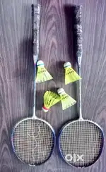 Badminton racket with cork