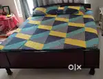 Queen sized bed - solid wood frame
