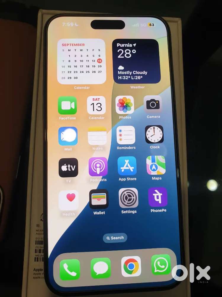 Iphone 15 pro max in excellent condition.just like new.PRICE IS FIXED