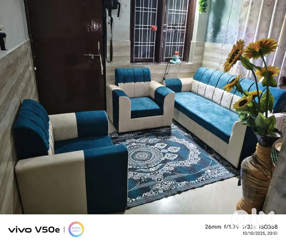 Sofa set with dressing table and office chair