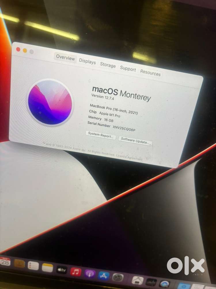 Macbook M1 Pro 16GB 500GB top condition