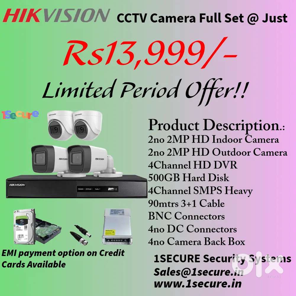 Hikvision CCTV Camera Full Set – Brand New