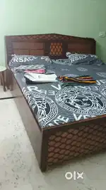 Double bed for sale with three extra storage space